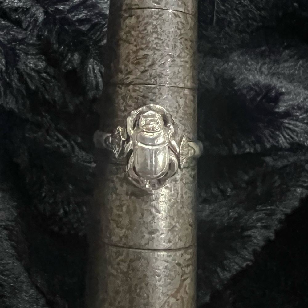 Vintage Sterling Silver Scarab Ring